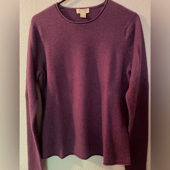 XL purple 100% cashmere sweater - Picture 4 of 5